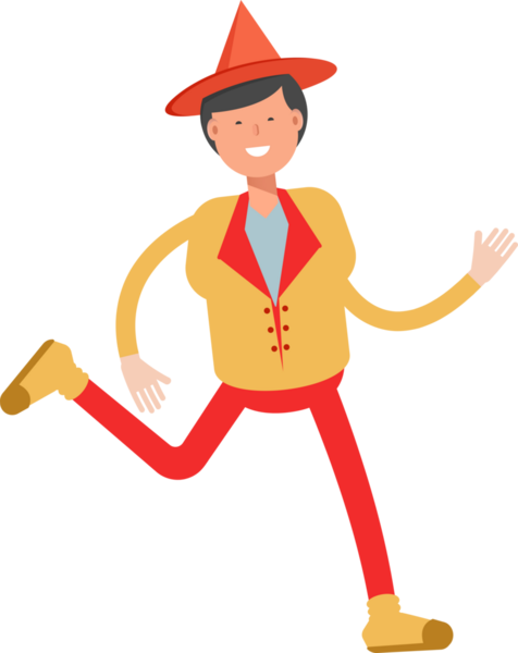 Şapka Karakterli Parti Adamı Çizimi