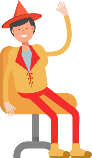 Şapka Karakterli Parti Adamı Çizimi