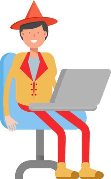 Şapka Karakterli Parti Adamı Çizimi