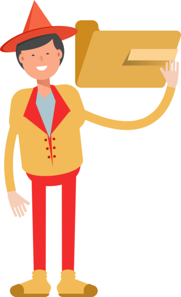 Şapka Karakterli Parti Adamı Çizimi