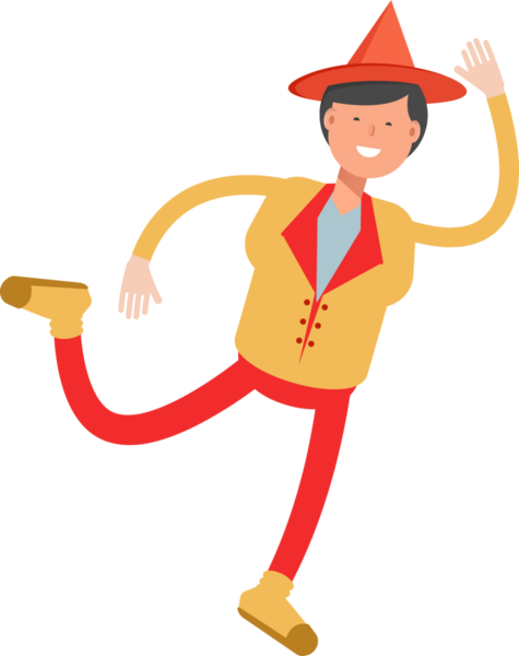 Şapka Karakterli Parti Adamı Çizimi