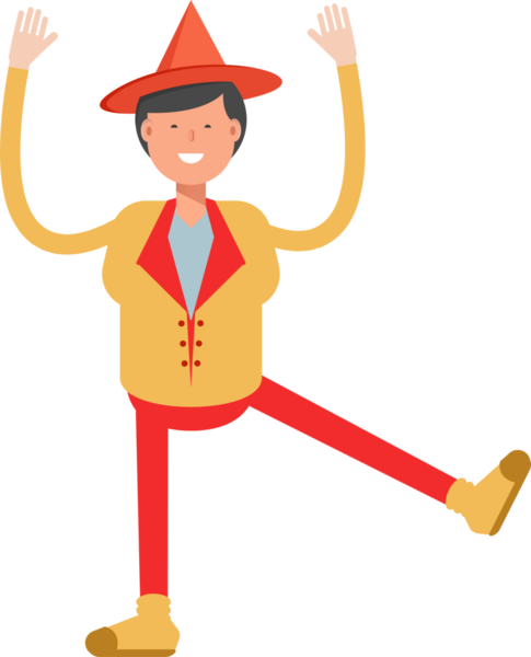 Şapka Karakterli Parti Adamı Çizimi