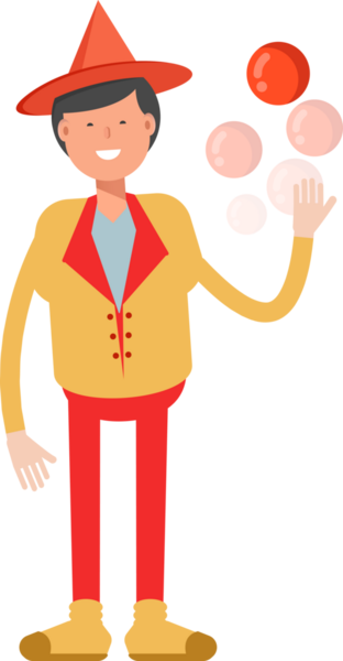 Şapka Karakterli Parti Adamı Çizimi