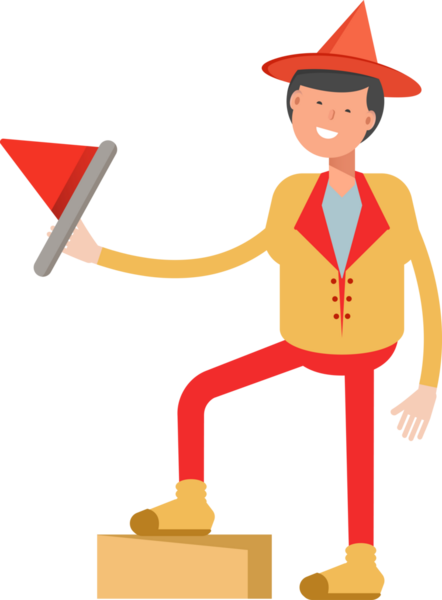 Şapka Karakterli Parti Adamı Çizimi