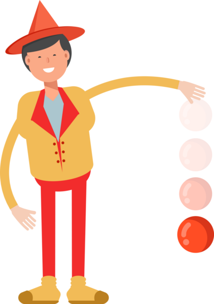 Şapka Karakterli Parti Adamı Çizimi