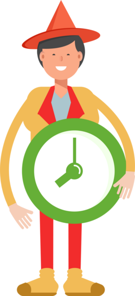 Şapka Karakterli Parti Adamı Çizimi