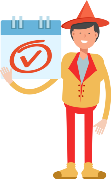 Şapka Karakterli Parti Adamı Çizimi