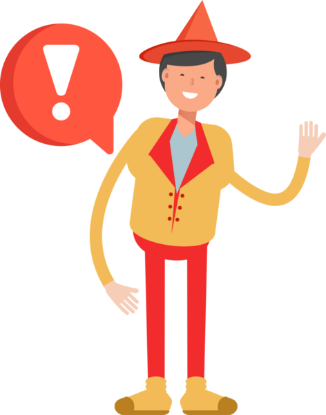 Şapka Karakterli Parti Adamı Çizimi