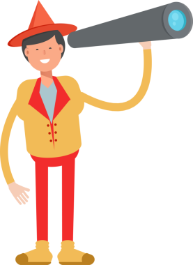 Şapka Karakterli Parti Adamı Çizimi