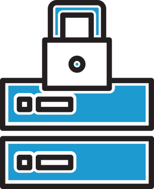 Sunucu ve Asma Kilit Güvenlik Simgesi