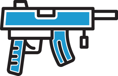 Küçük Makineli Silah Simgesi Clipart
