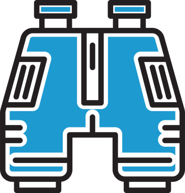 Dürbün Simgesi İllüstrasyon Clipart