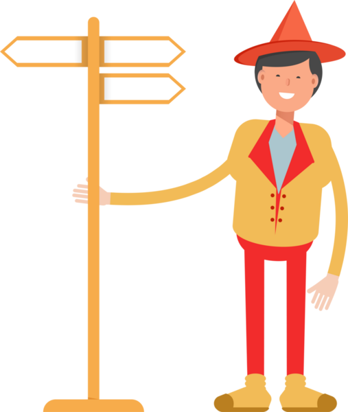 Şapka Karakterli Parti Adamı Çizimi