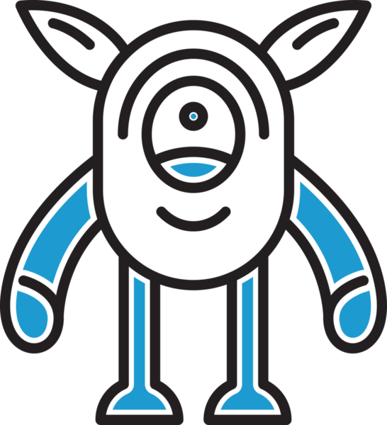 Sevimli Canavar Karakter Simgesi