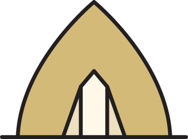 Kamp Çadırı Simgesi İllüstrasyonu