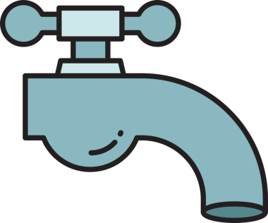 Musluk Simgesi İllüstrasyon Clipart