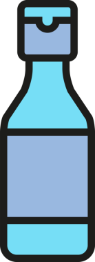 Paketleme Şişe Simgesi İllüstrasyonu