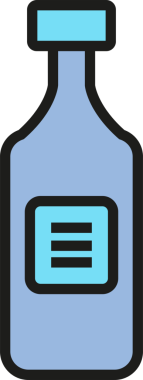 Paketleme Şişe Simgesi İllüstrasyonu