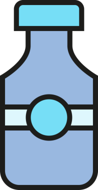 Paketleme Şişe Simgesi İllüstrasyonu