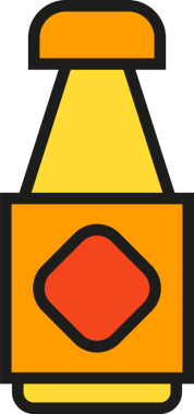 Paketleme Şişe Simgesi İllüstrasyonu