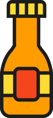 Paketleme Şişe Simgesi İllüstrasyonu