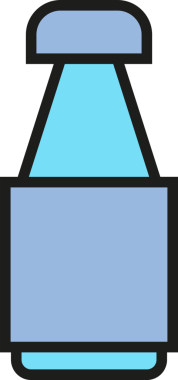 Paketleme Şişe Simgesi İllüstrasyonu