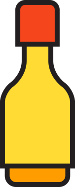 Paketleme Şişe Simgesi İllüstrasyonu