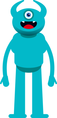 Tek Göz Canavarı Karakteri Ayakta Duruyor