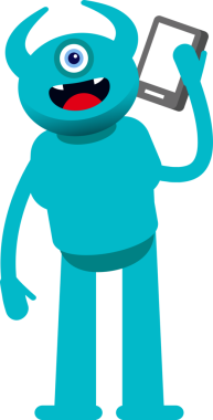 Tek Göz Canavarı Karakteri Akıllı Telefonla Konuşuyor