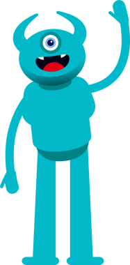 Tek Göz Canavarı Karakteri El İllüstrasyonu