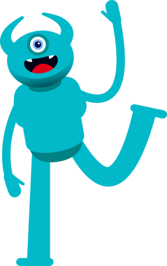 Tek Göz Canavarı Karakteri Rahatlatıcı Çizim