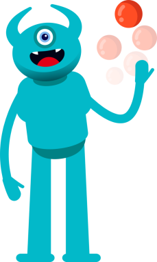 Tek Göz Canavarı Karakteri Top Oynuyor