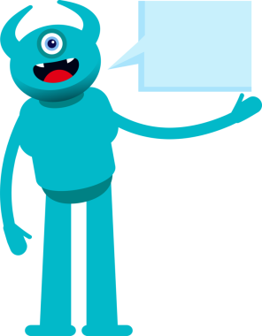 Tek Göz Canavarı Karakteri ve Konuşma Baloncuğu