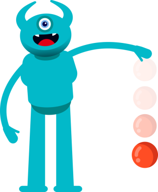 Tek Göz Canavarı Karakteri Top Atar