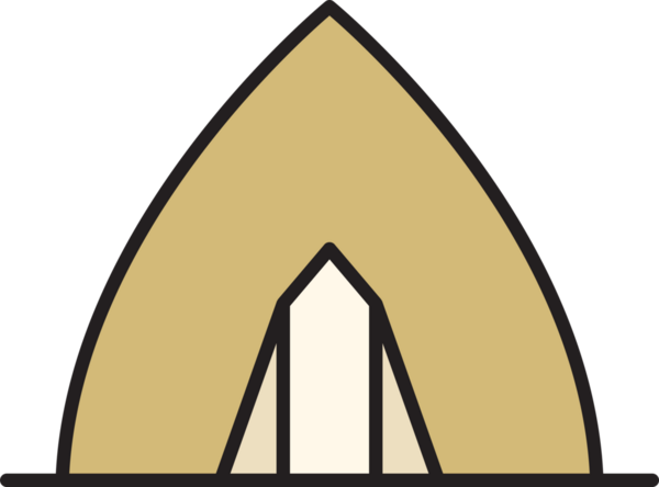 Kamp Çadırı Simgesi İllüstrasyonu