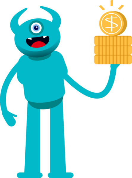 Bir Göz Canavarı Karakteri Doları Tutar