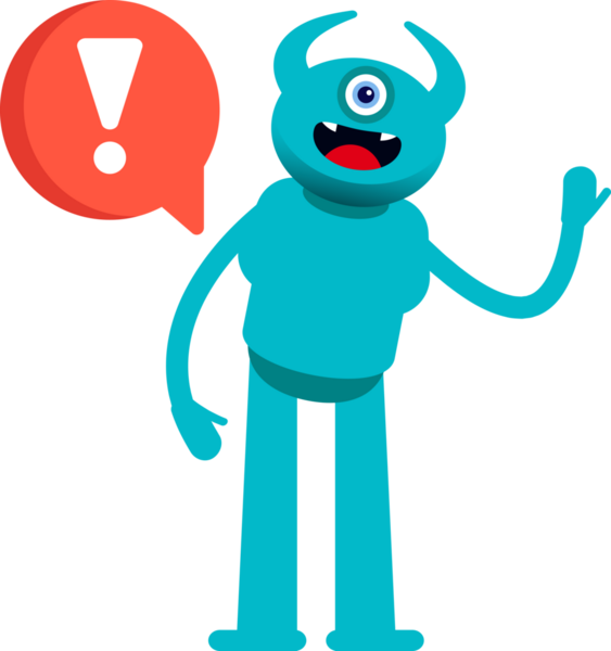 Tek Göz Canavarı Karakteri ve Hata İşareti