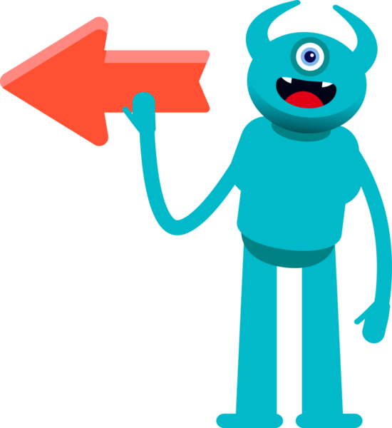 Tek Göz Canavarı Karakteri ve Ok İşareti