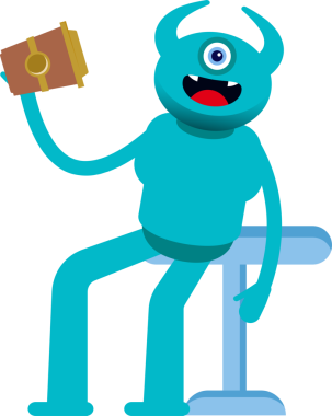 Tek Göz Canavarı Karakteri Kahve İçiyor