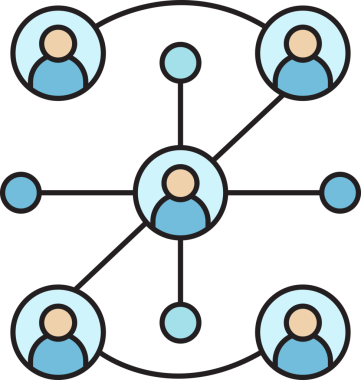 Halkın Ağ Diyagramı Simgesi