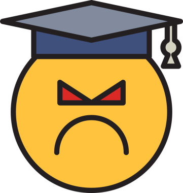 Huysuz Surat Öğrencisi Emoji