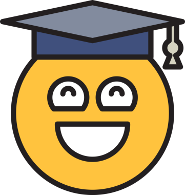 Mutlu Yüz Öğrencisi Emoji