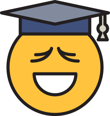 Mutlu Yüz Öğrencisi Emoji