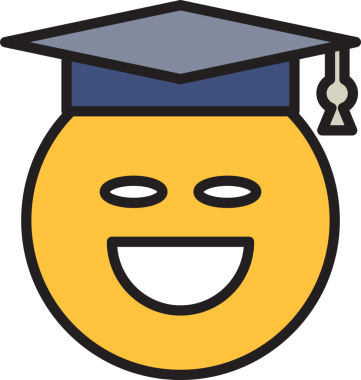 Mutlu Yüz Öğrencisi Emoji