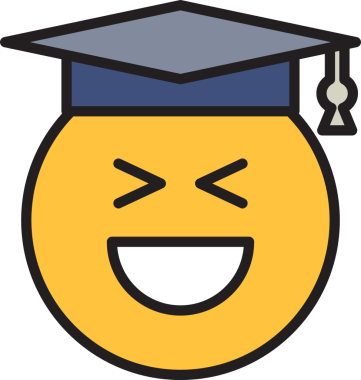 Mutlu Yüz Öğrencisi Emoji