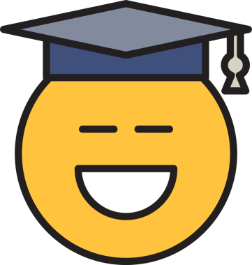 Mutlu Yüz Öğrencisi Emoji