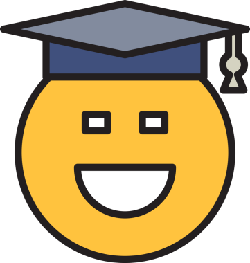 Mutlu Yüz Öğrencisi Emoji