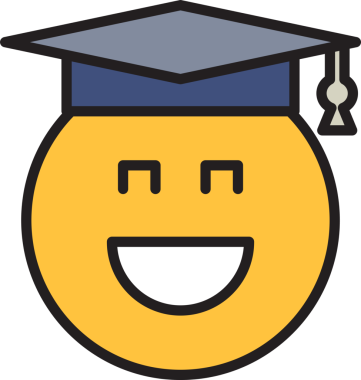 Mutlu Yüz Öğrencisi Emoji