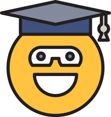 Mutlu Yüz Öğrencisi Emoji