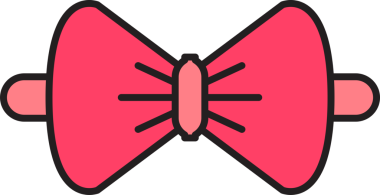 Pembe Dekoratif Papyon Çizimi